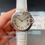 AAA replica TW factory Cartier Ballon Bleu Swiss quartz white dial 36mm 